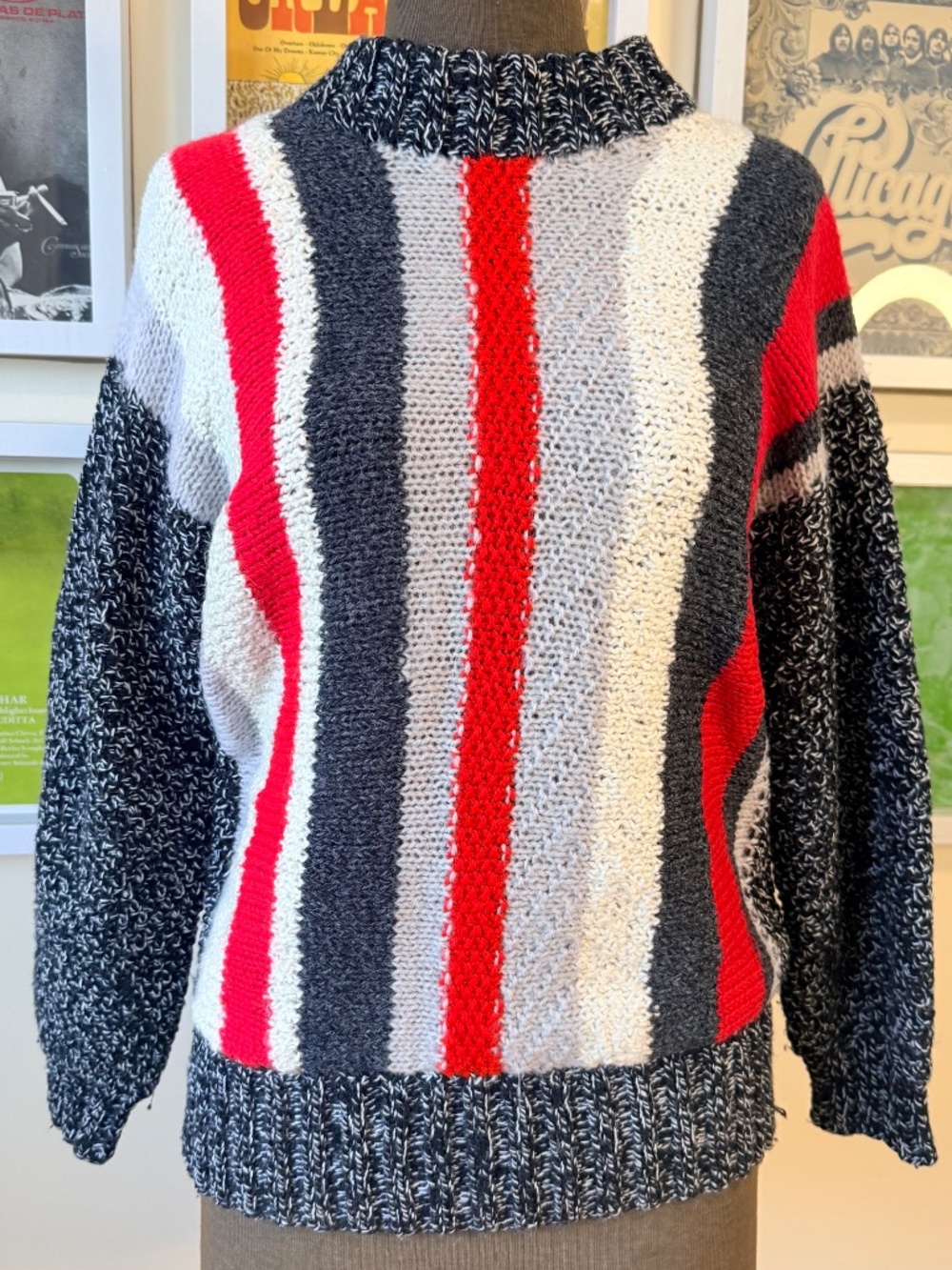 🧶 Vintage Chunky Stripe Knit Sweater